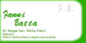 fanni batta business card